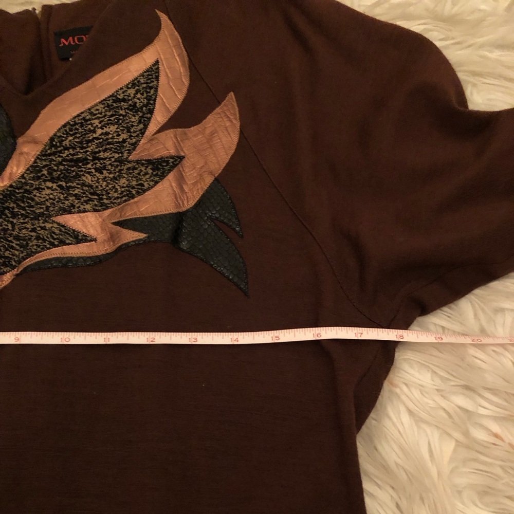 Moza Brown wool Long Sleeve Dress size M - Picture 10 of 10
